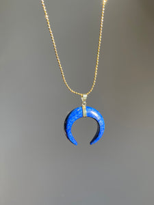Lapis Lazuli Crescent Moon Necklace