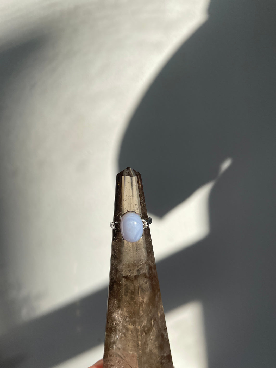 Blue Lace Agate Ring #224