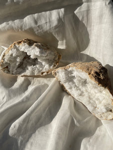 XL Quartz Geode Pair