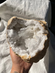 XL Quartz Geode Pair